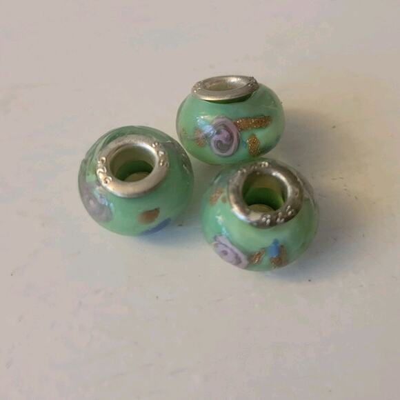 Bracelets Lot Womans/Girls Beads Murano Charms Silver Colors Bold Gifts for Her - Picture 5 of 8